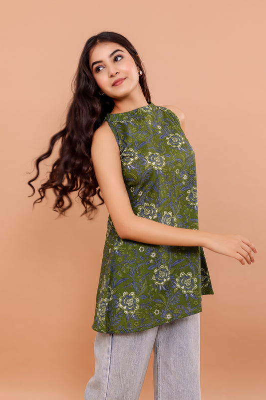 Elaani Olive Green Top