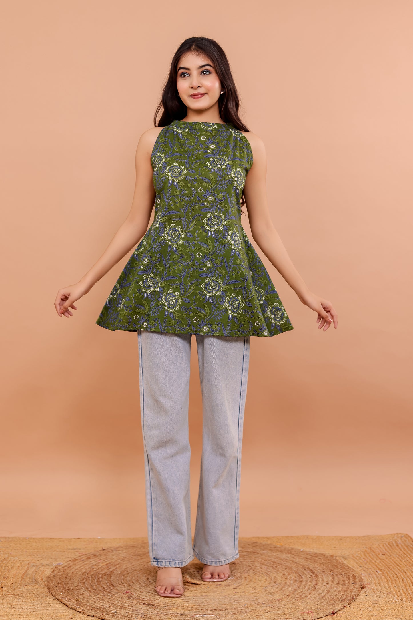 Elaani Olive Green Top