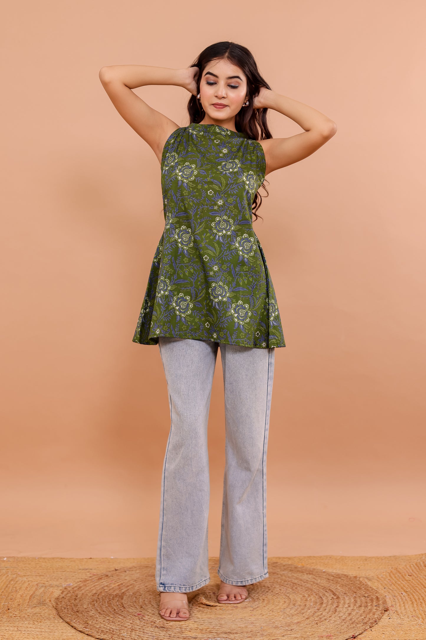 Elaani Olive Green Top