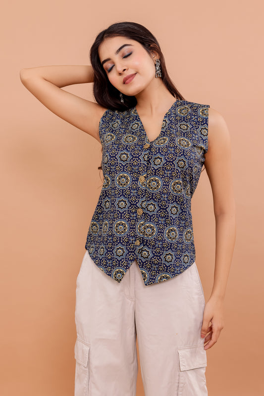 Amara Vintage Indigo Vest