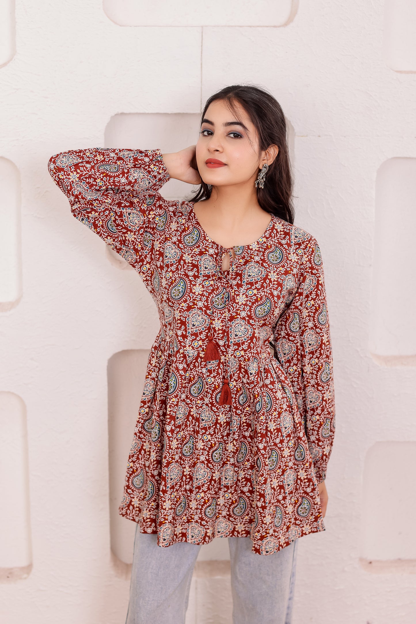 Noor Tassel Empire Kurti
