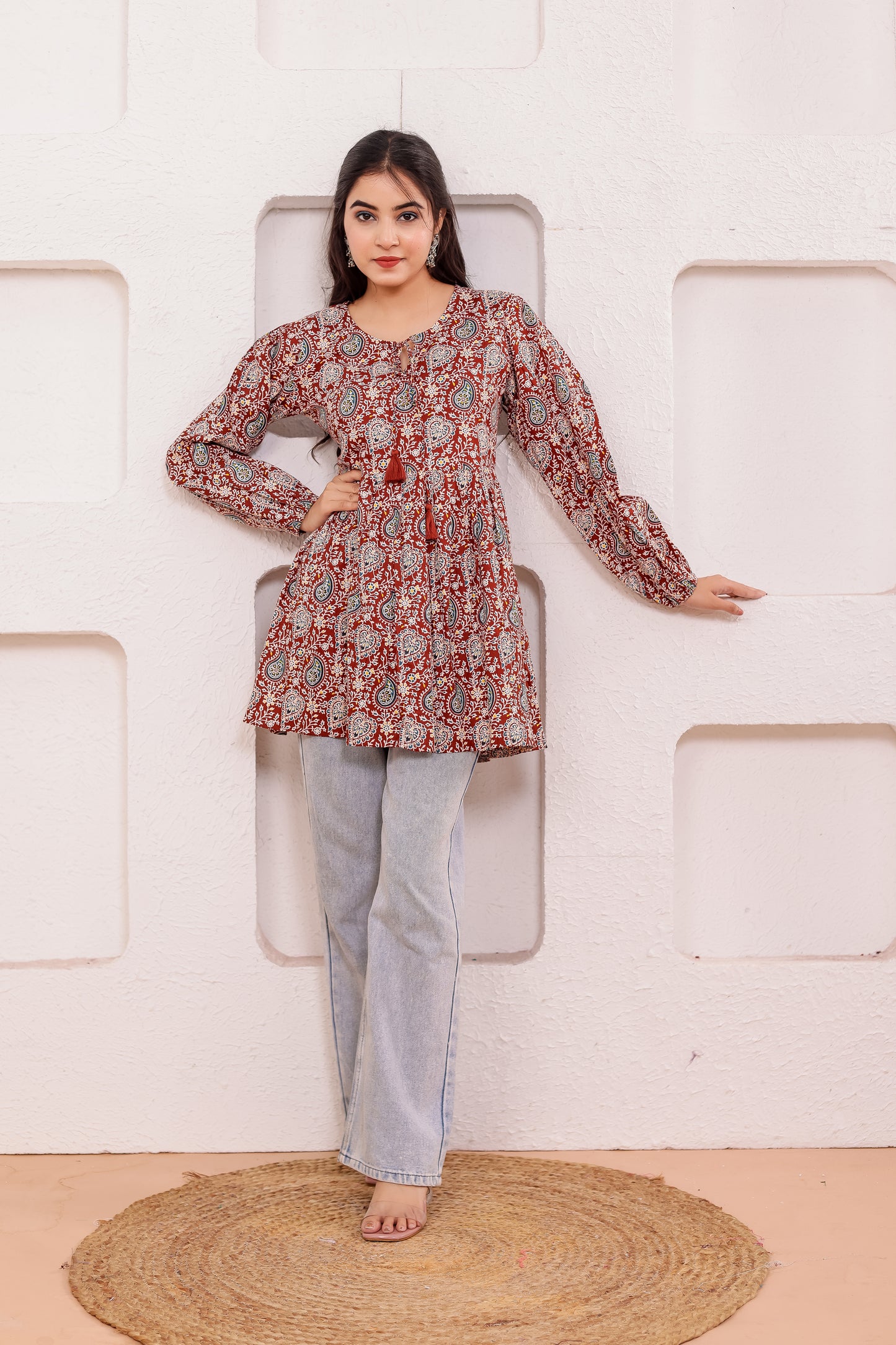 Noor Tassel Empire Kurti